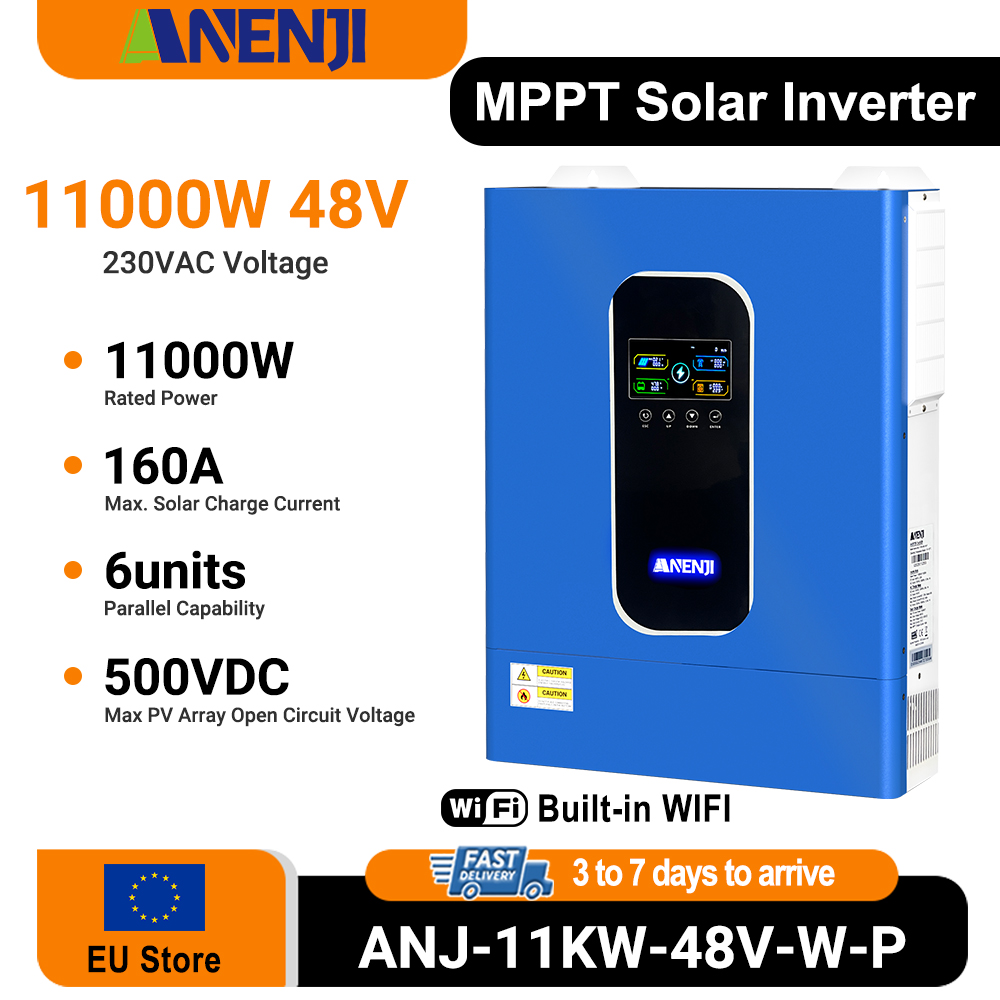 ANENJI 11KW 48V Hybrid Solar I - Hybrid Solar Inverter 5.5Kw Mppt 48V recension och pris