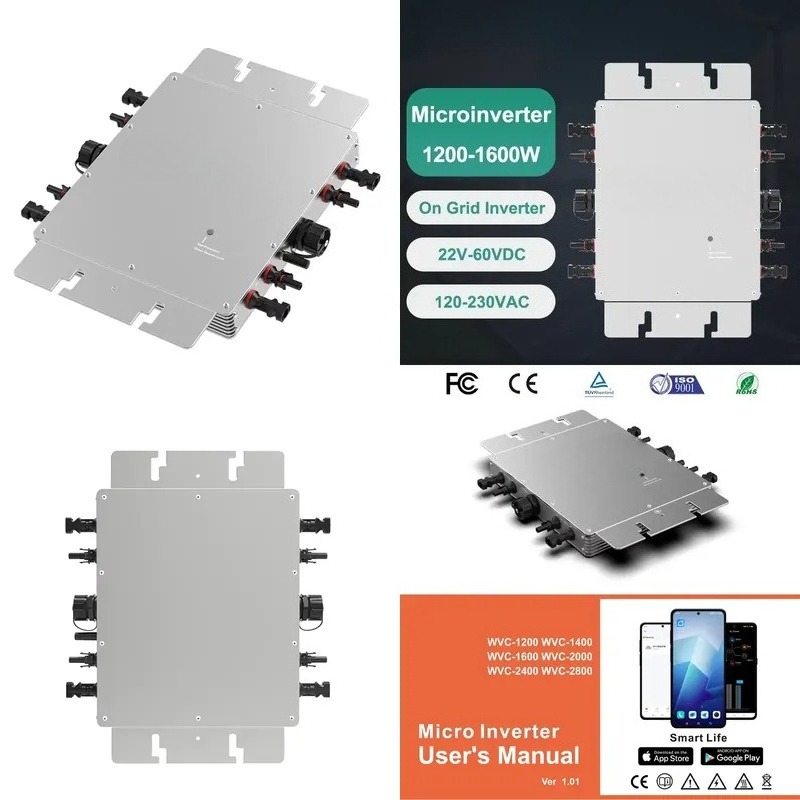 Smart App WiFi Monitoring Micr - Micro Inverter 1400W Solar Grid Tie recension och pris