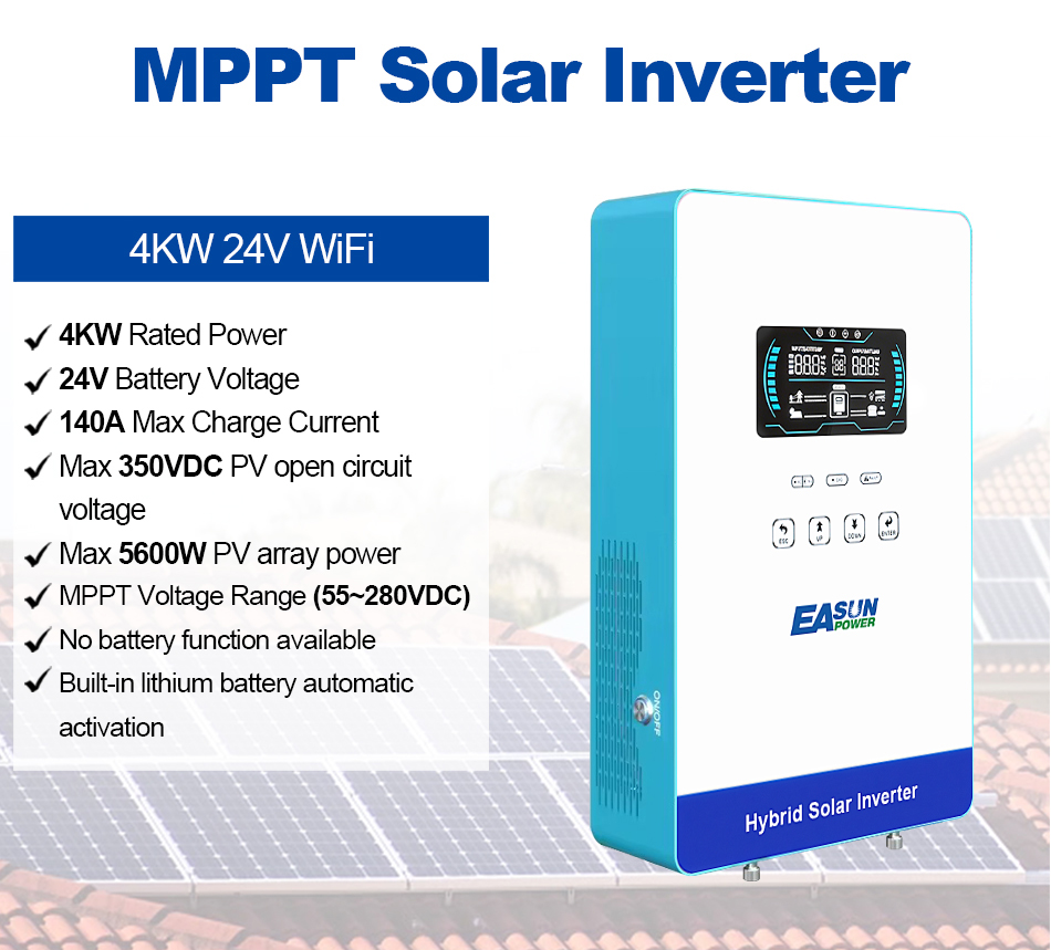 EASUN POWER 4KW 110V Off Grid  - Grid Tie Inverter Limiter 2000W recension och pris