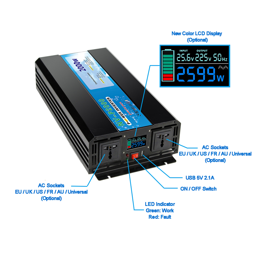 5000W 5kw 5kVA Power Inverter  - Pure Sine Wave Inverter 5000W 48V 220V recension och pris